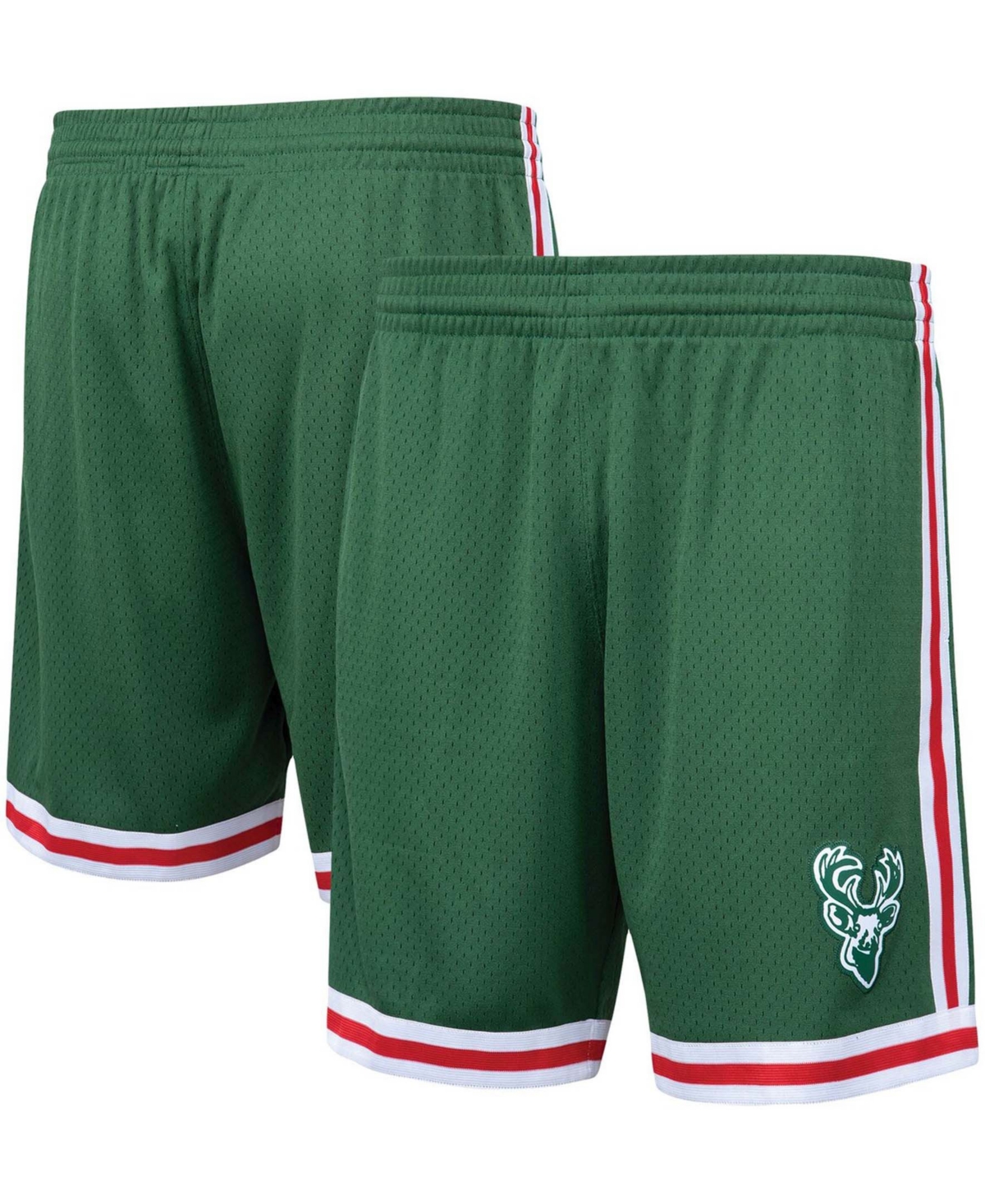 Men'sMilwaukee Bucks Hardwood Classics Primary Logo Swingman Shorts - Hunter Green