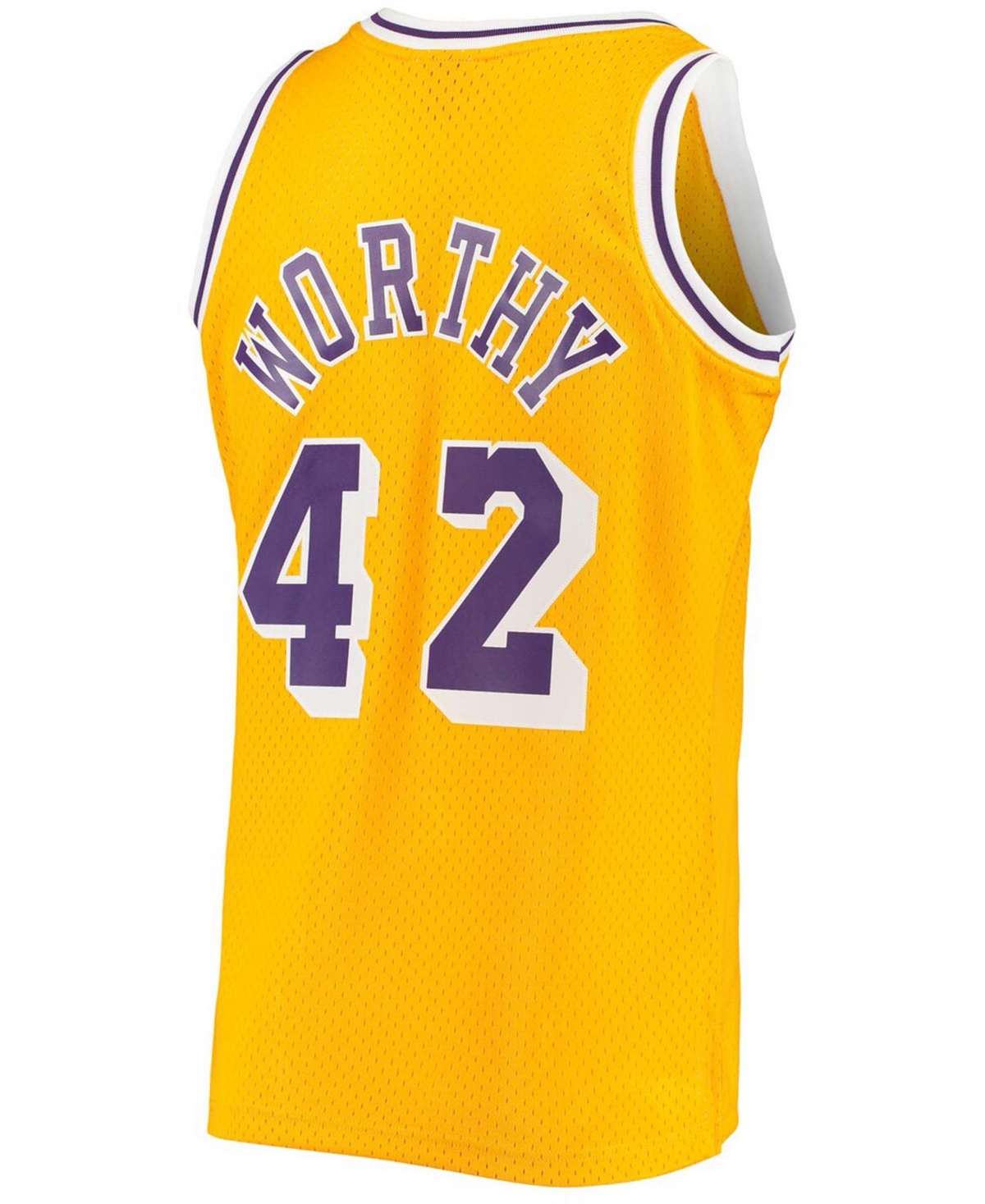 Men's James WorthyLos Angeles Lakers 1984-85 Hardwood Classics Swingman Jersey - Gold