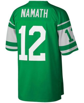Men's Big and Tall Joe Namath Kelly Green New York Jets Legacy Replica Jersey