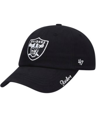 Women's Black Las Vegas Raiders Miata Clean Up Primary Adjustable Hat