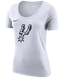 Women's White San Antonio Spurs Earned Edition Essential Logo T-shirt
