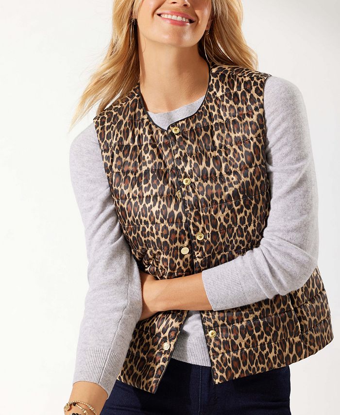 Tommy Bahama Women's Reversible Puffer Vest Jacket & Reviews Jackets