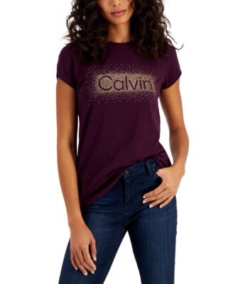 Calvin Klein - Rhinestone Logo T-Shirt