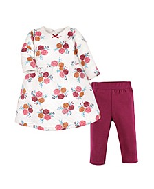Baby Girls Quilted Cotton Dress and Leggings