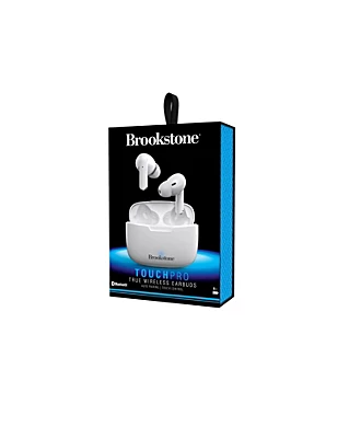 Brookstone Elitetouch True Wireless Earbuds (White / Black)