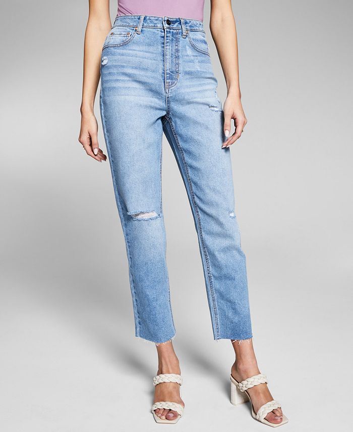 And Now This Women's Ripped Mom Jeans - Macy's