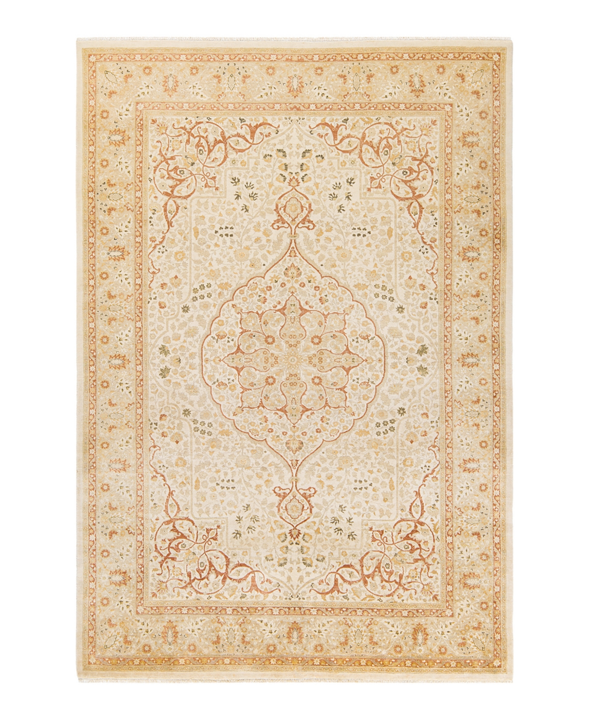 Closeout! Adorn Hand Woven Rugs Mogul M1381 6'2in x 9'1in Area Rug - Ivory