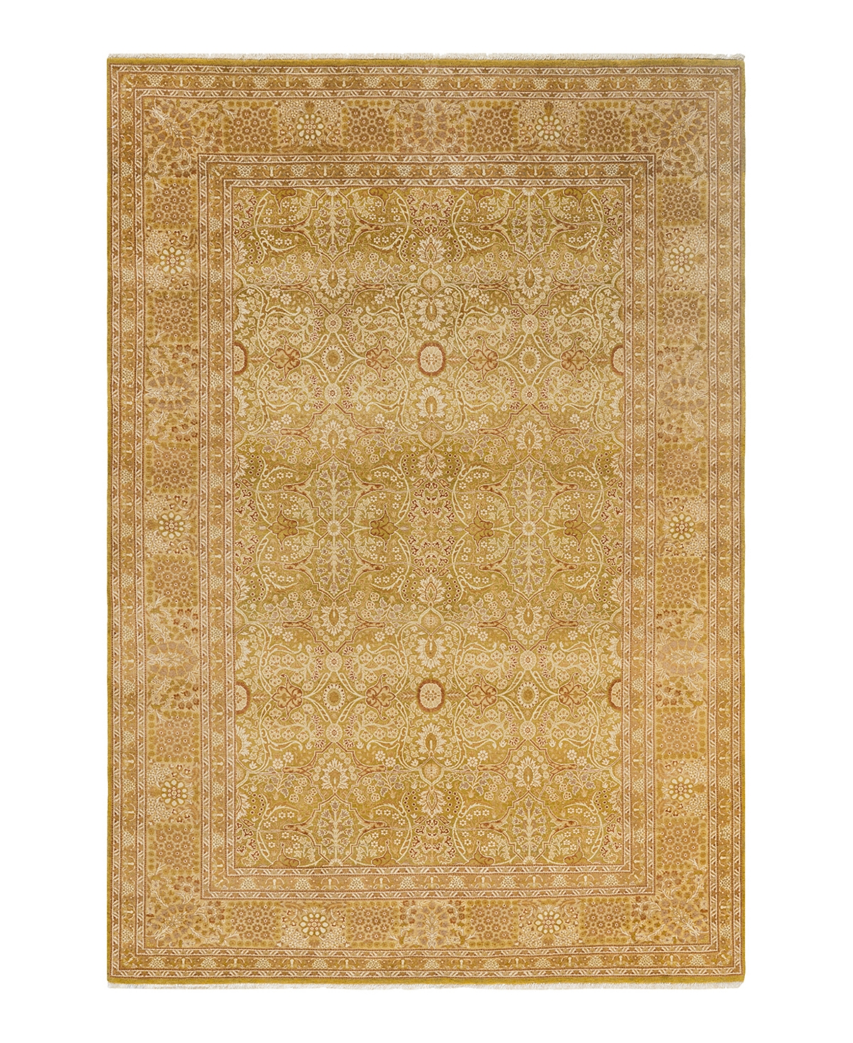 Closeout! Adorn Hand Woven Rugs Eclectic M1399 6'2in x 9'1in Area Rug - Green