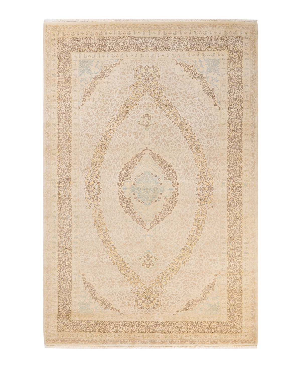 Closeout! Adorn Hand Woven Rugs Mogul M1422 6'3in x 9'6in Area Rug - Ivory