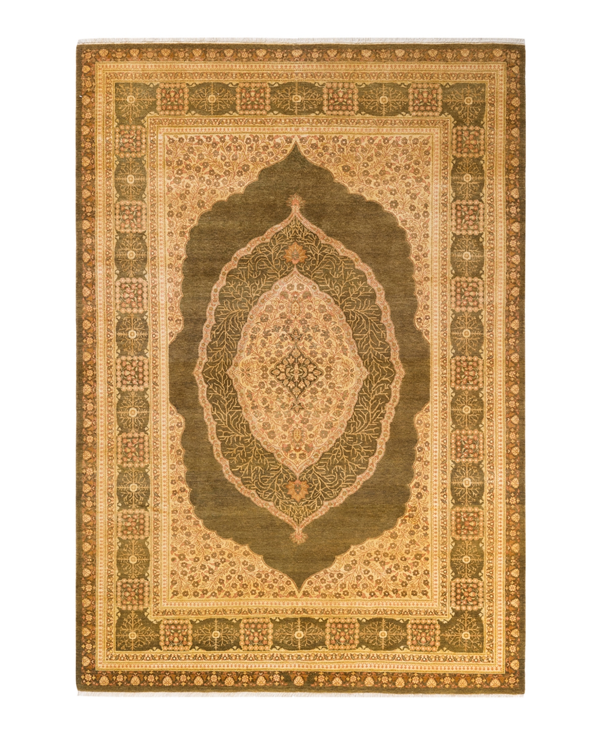 Closeout! Adorn Hand Woven Rugs Mogul M1422 6'1in x 8'10in Area Rug - Green