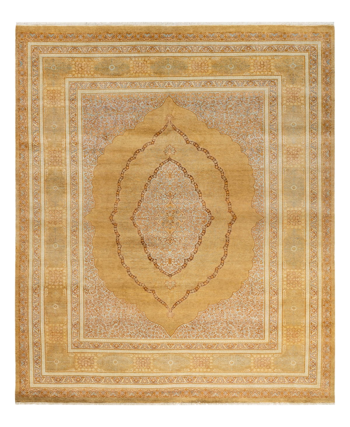 Closeout! Adorn Hand Woven Rugs Mogul M1460 8'1in x 9'8in Area Rug - Yellow