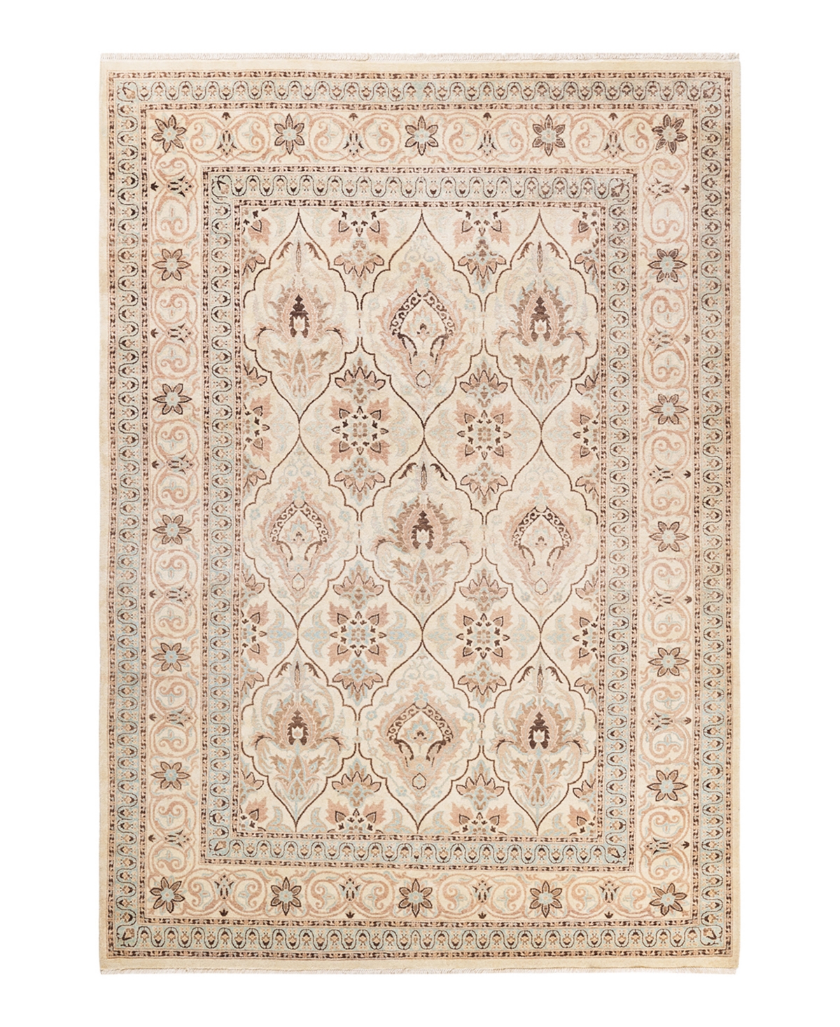 Closeout! Adorn Hand Woven Rugs Mogul M1462 6'4in x 9'1in Area Rug - Ivory