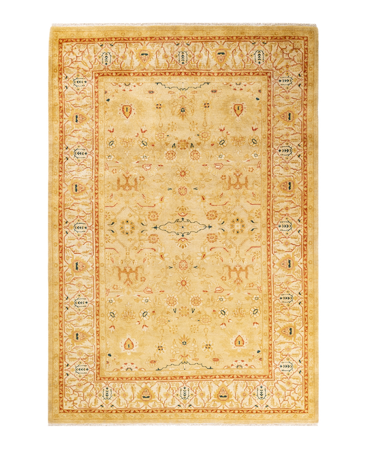 Closeout! Adorn Hand Woven Rugs Mogul M1462 6'1in x 9'1in Area Rug - Yellow