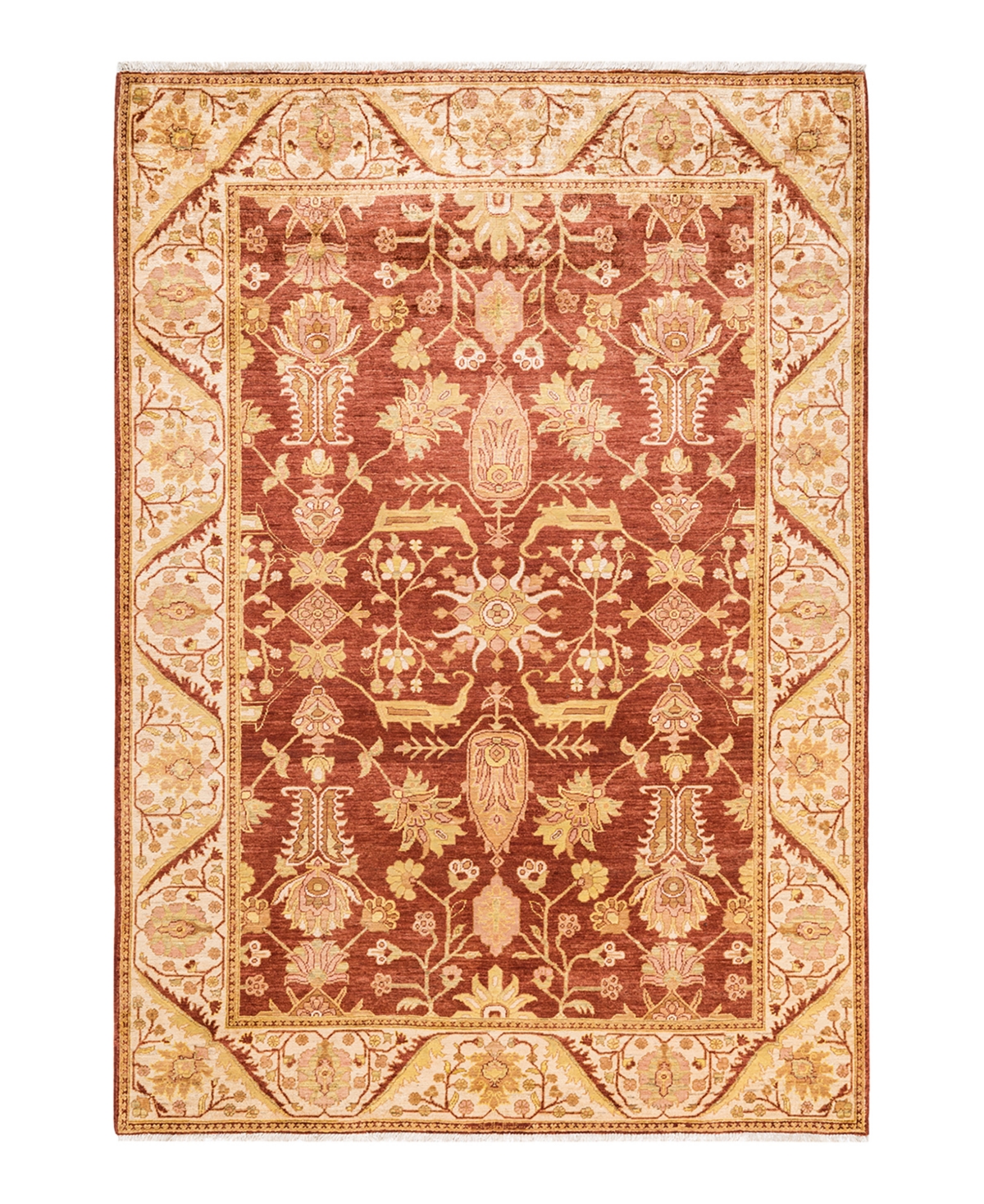 Closeout! Adorn Hand Woven Rugs Eclectic M1466 6'2in x 8'10in Area Rug - Orange