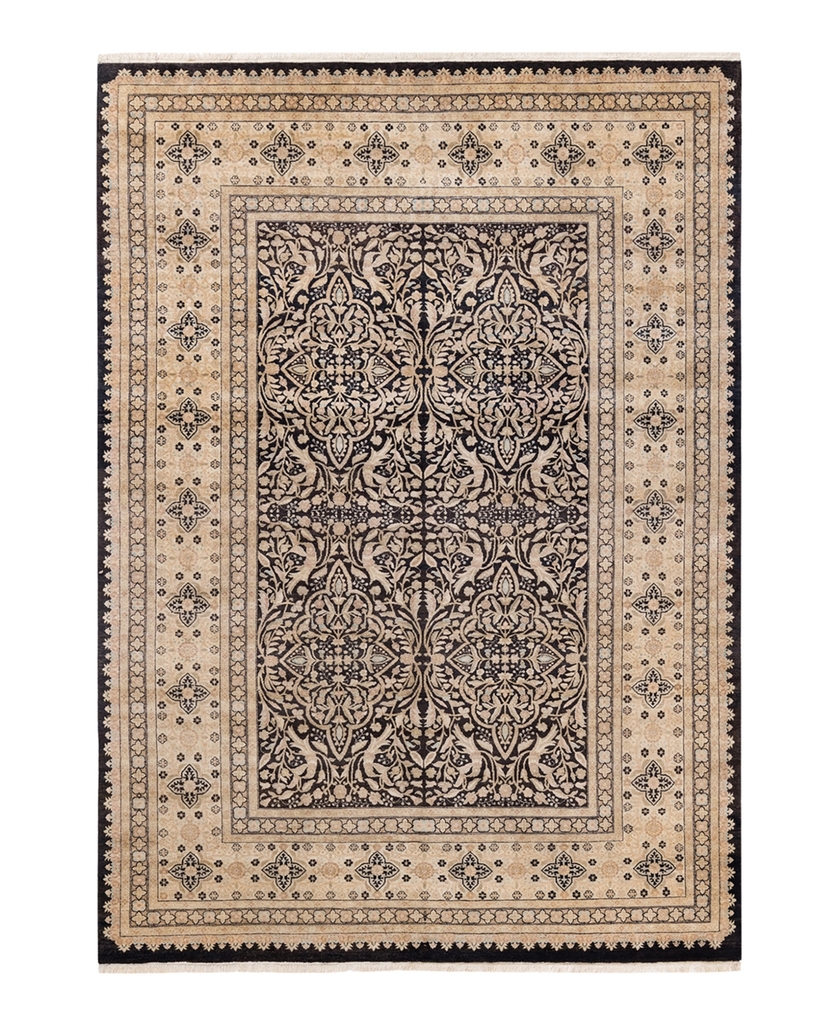 Closeout! Adorn Hand Woven Rugs Mogul M1494 6'3in x 9'2in Area Rug - Black