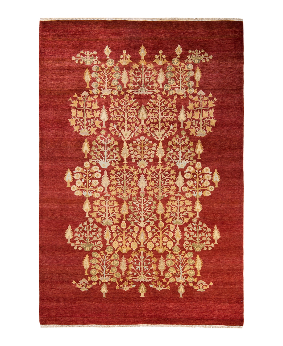 Closeout! Adorn Hand Woven Rugs Eclectic M1504 6'1in x 9'1in Area Rug - Red