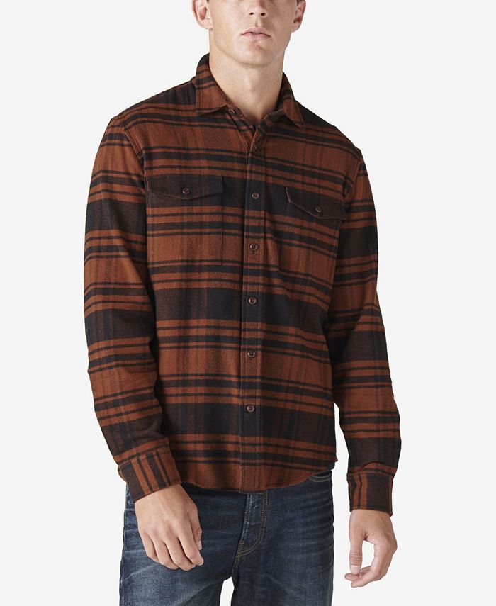 Lucky Brand Men's Plaid Work Wear Cloud Soft Long Sleeve Flannel Shirt -  Macy's
