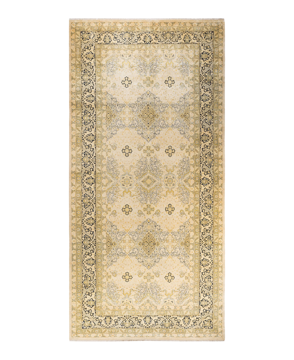 Closeout! Adorn Hand Woven Rugs Mogul M1593 8' x 17'5in Runner Area Rug - Ivory