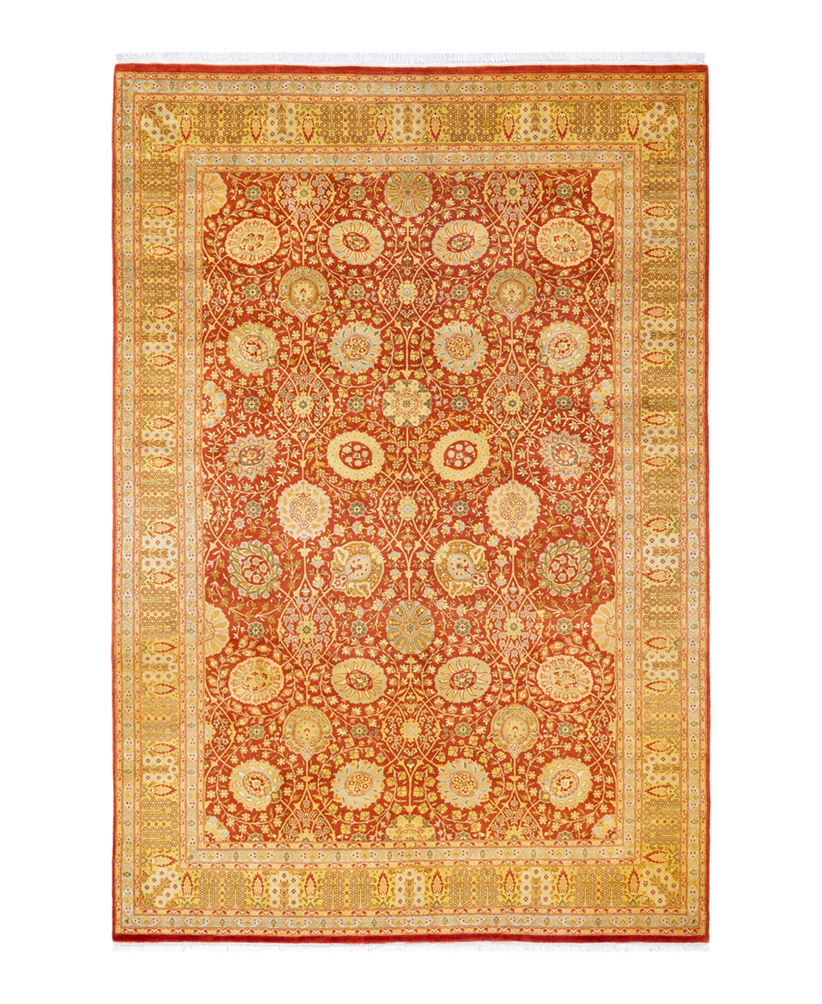 Closeout! Adorn Hand Woven Rugs Mogul M1676 6'1in x 8'10in Area Rug - Rust
