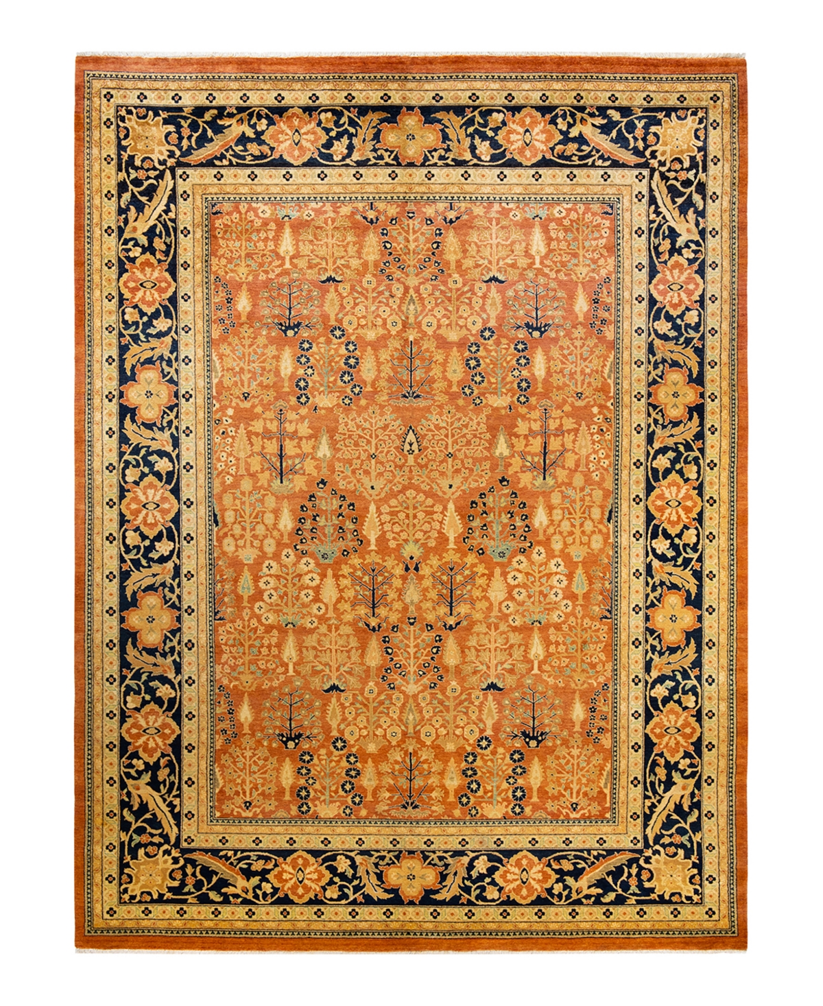 Closeout! Adorn Hand Woven Rugs Eclectic M1540 9'1in x 12'5in Area Rug - Orange