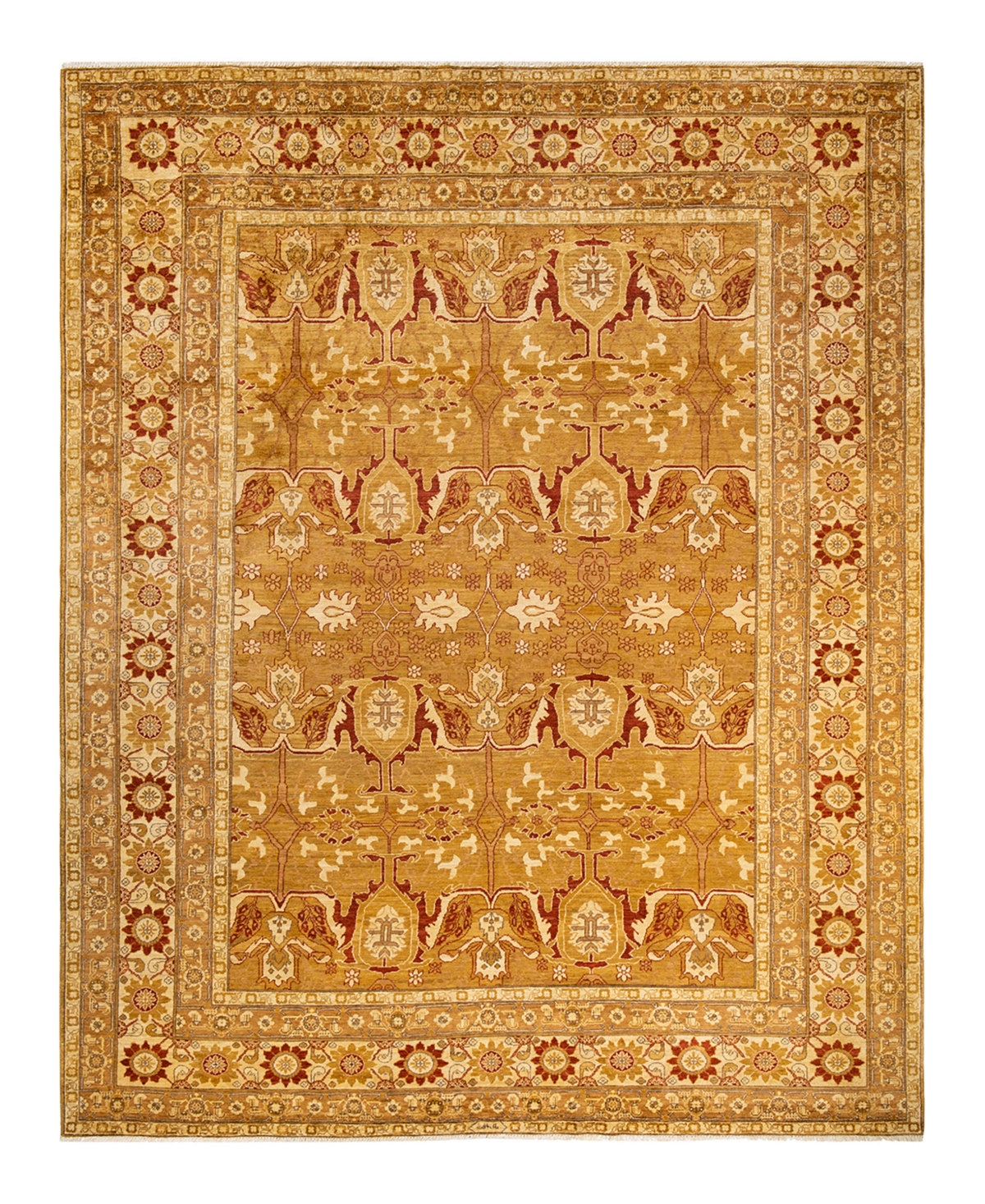 Closeout! Adorn Hand Woven Rugs Eclectic M1347 9'4in x 12'1in Area Rug - Yellow