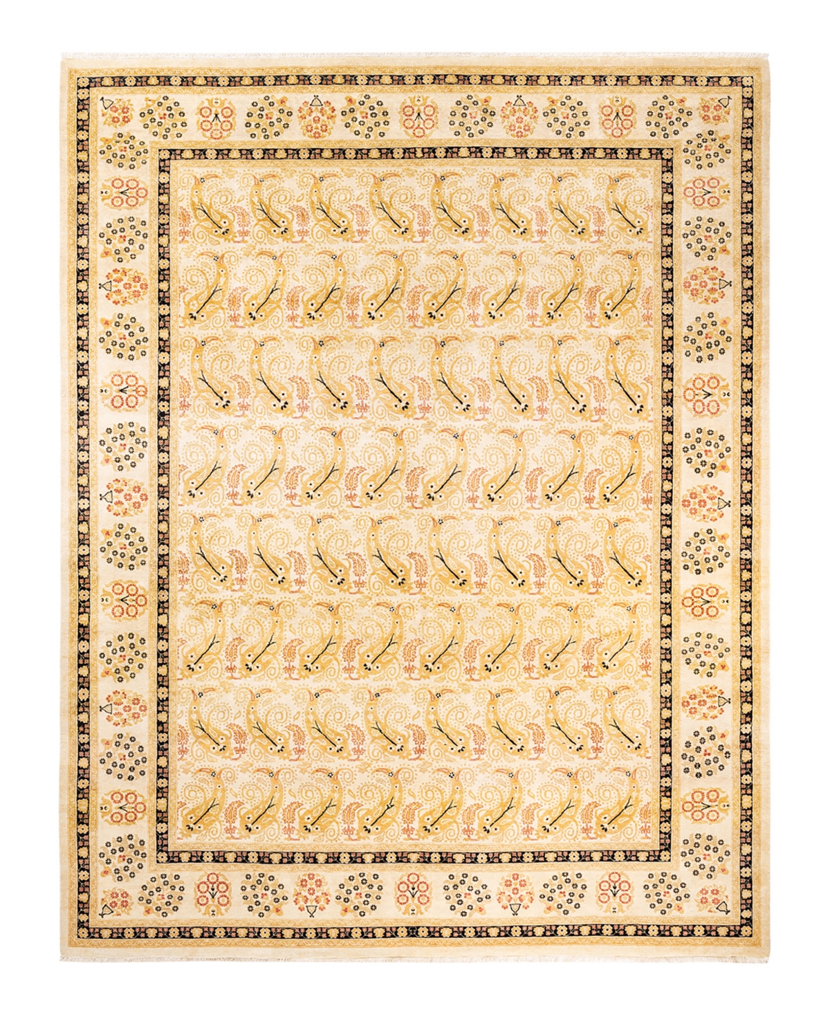 Closeout! Adorn Hand Woven Rugs Eclectic M1478 9'1in x 12' Area Rug - Ivory