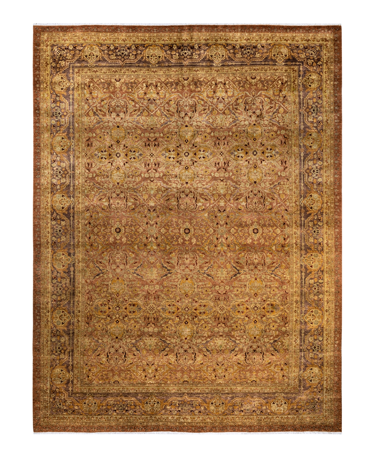 Closeout! Adorn Hand Woven Rugs Eclectic M1540 9'1in x 12'3in Area Rug - Yellow