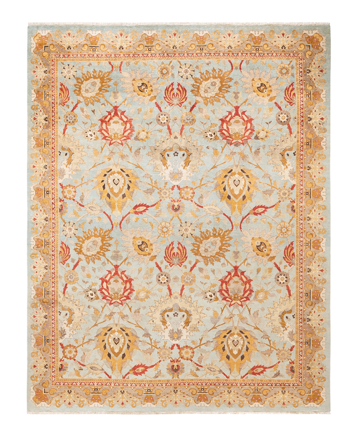 Closeout! Adorn Hand Woven Rugs Eclectic M1478 9'1in x 12' Area Rug - Mist