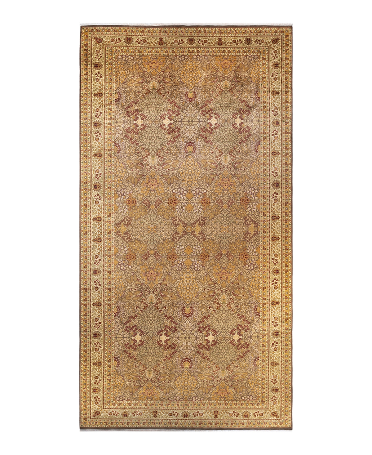 Closeout! Adorn Hand Woven Rugs Mogul M1397 9'1in x 18'6in Area Rug - Brown