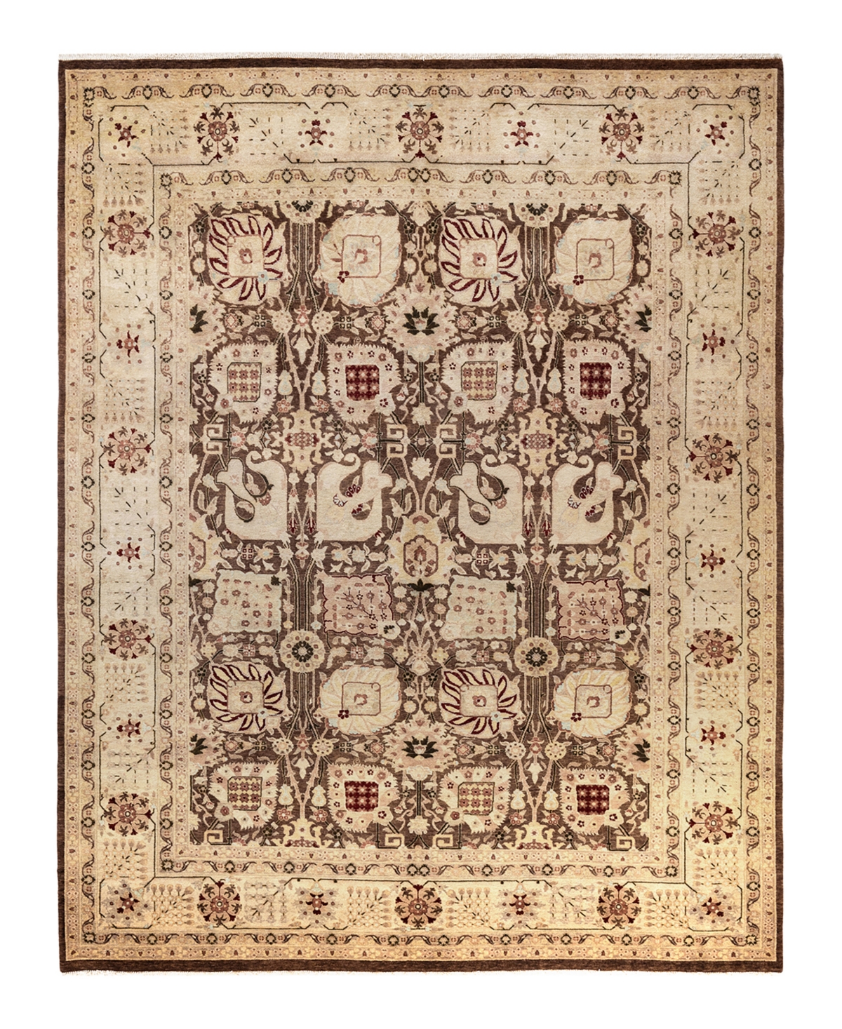Closeout! Adorn Hand Woven Rugs Eclectic M1612 8'1in x 10'4in Area Rug - Brown