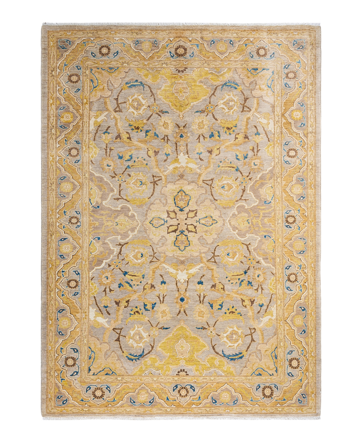 Closeout! Adorn Hand Woven Rugs Eclectic M1249 6'3in x 8'10in Area Rug - Ivory