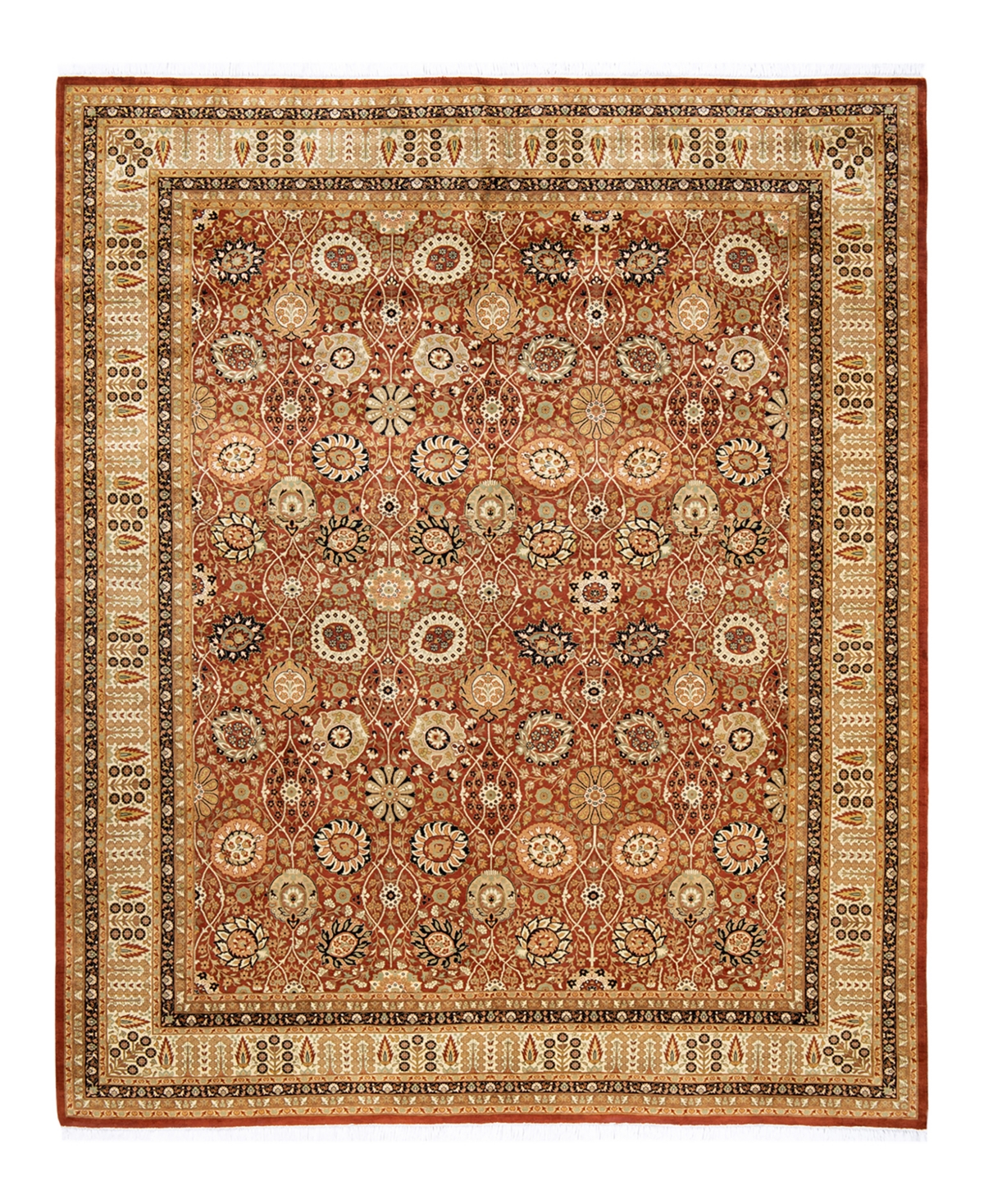 Closeout! Adorn Hand Woven Rugs Mogul M1602 8'3in x 10'2in Area Rug - Orange