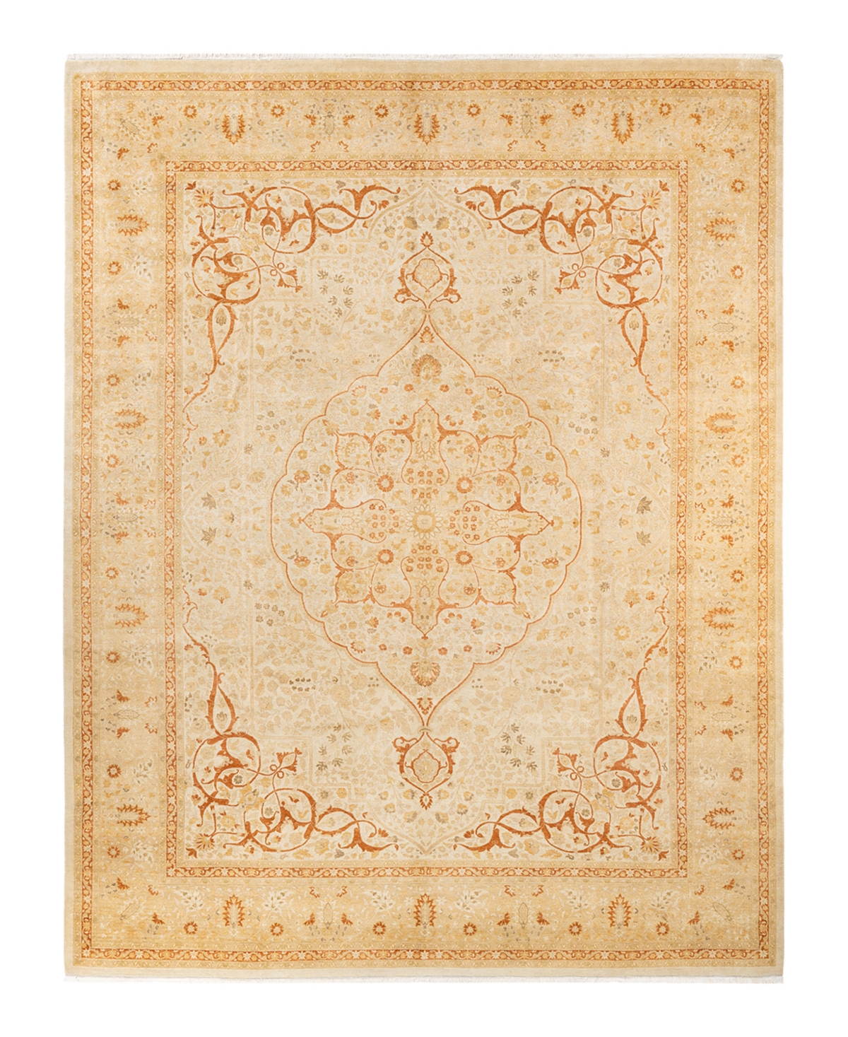Closeout! Adorn Hand Woven Rugs Mogul M1554 8'10in x 11'9in Area Rug - Ivory