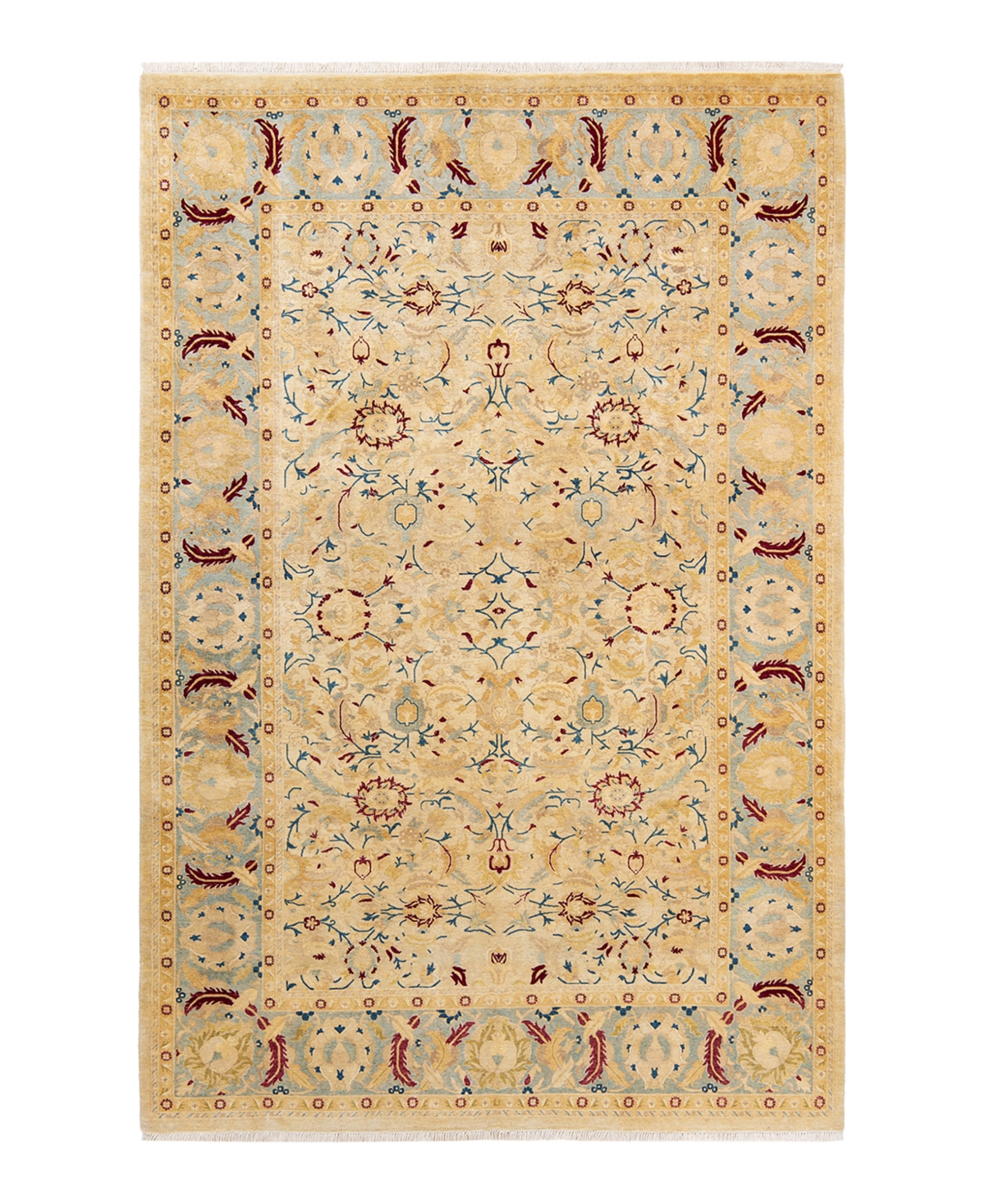 Closeout! Adorn Hand Woven Rugs Mogul M1210 6'1in x 9'3in Area Rug - Yellow
