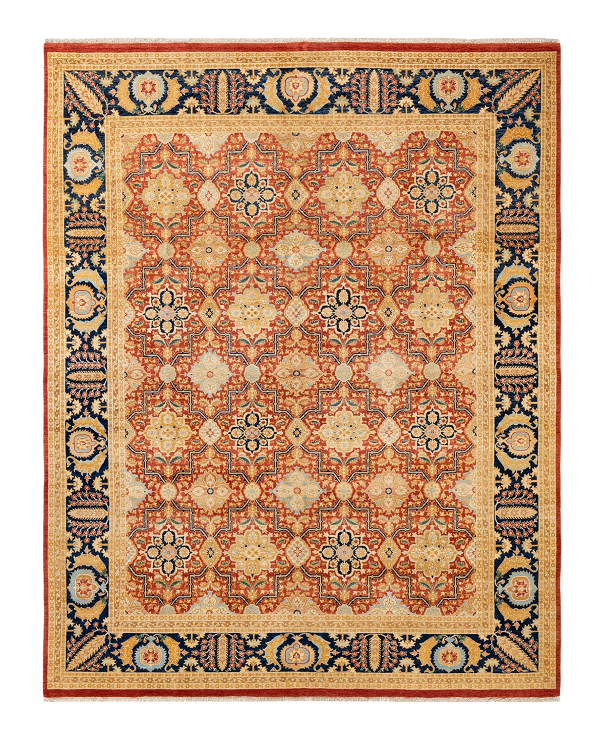 Closeout! Adorn Hand Woven Rugs Mogul M1503 8'2in x 10'4in Area Rug - Orange