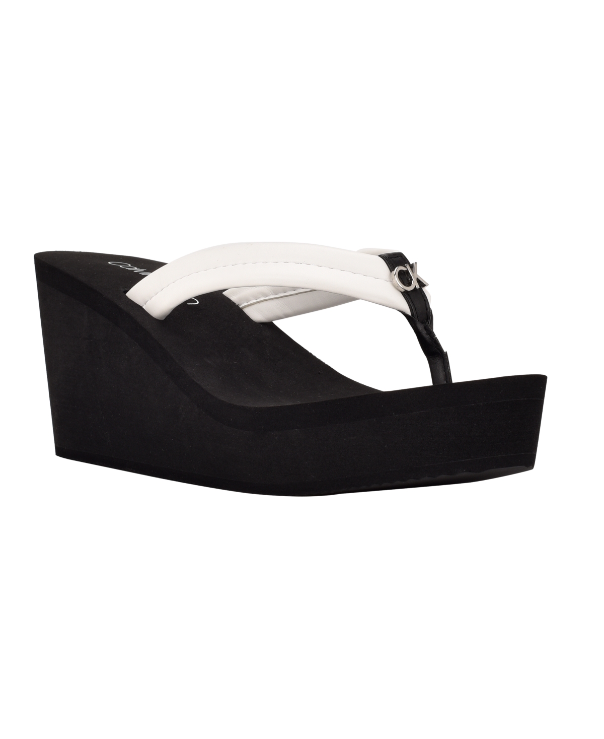 Calvin Klein Women's Robyn Slip-On Logo Wedge Flip Flop Sandals & Reviews -  Sandals - Shoes - Macy's