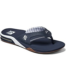 Men's Navy New York Yankees Fanning Bottle Opener Sandals