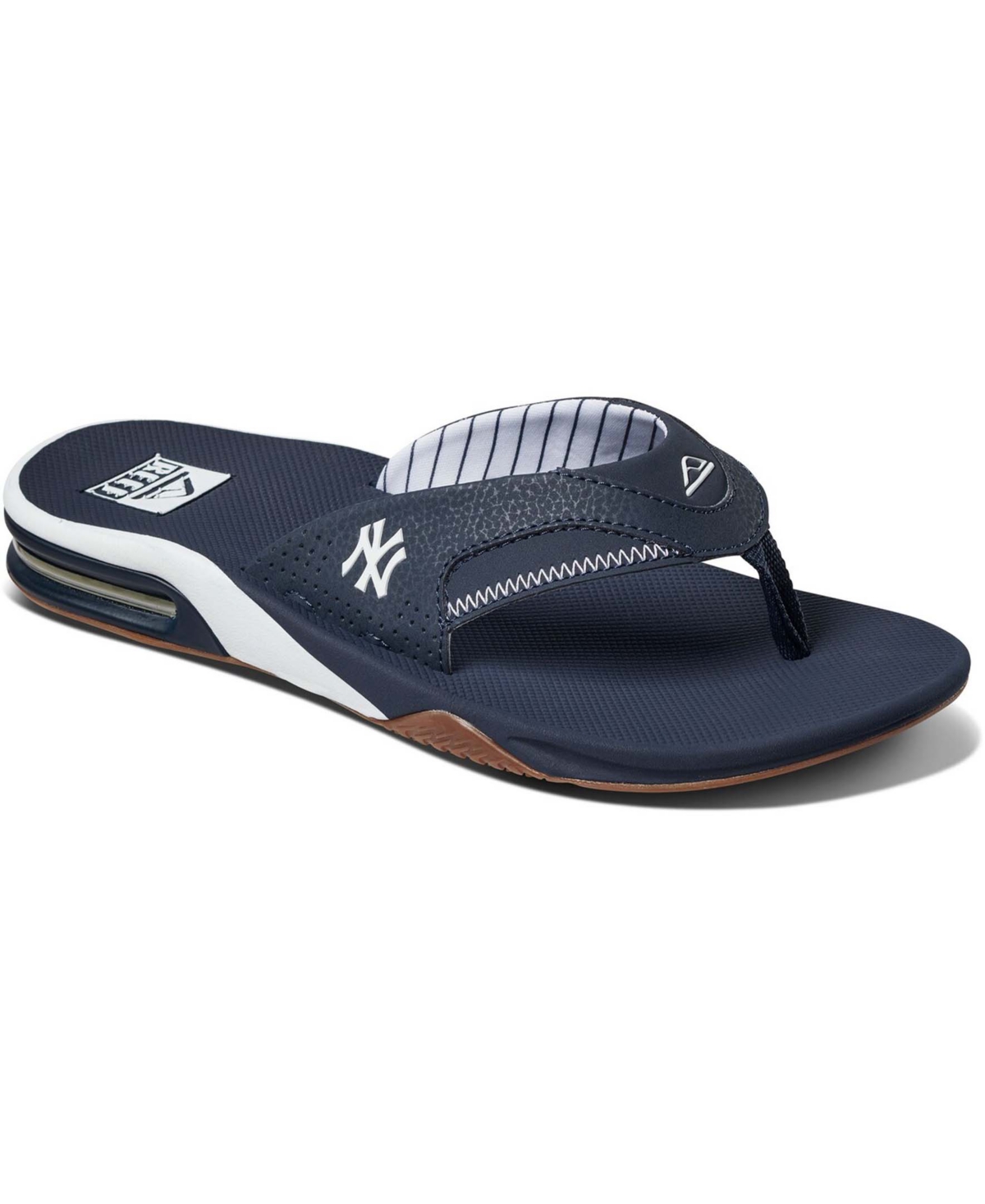 Men's Navy New York Yankees Fanning Bottle Opener Sandals - Navy