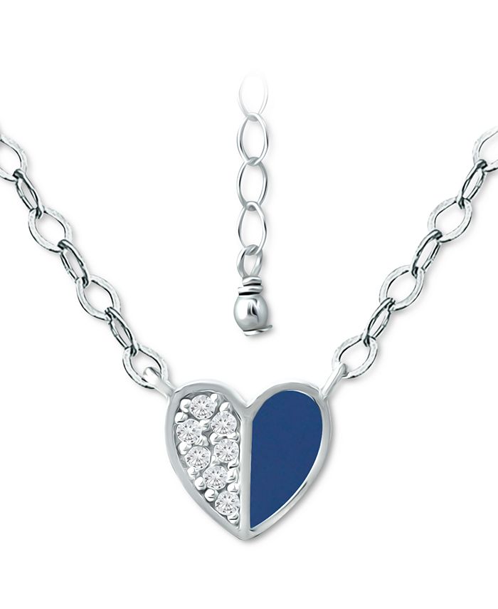 Giani Bernini Cubic Zirconia Heart Pendant Necklace In Sterling