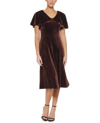 macys dkny velvet dress