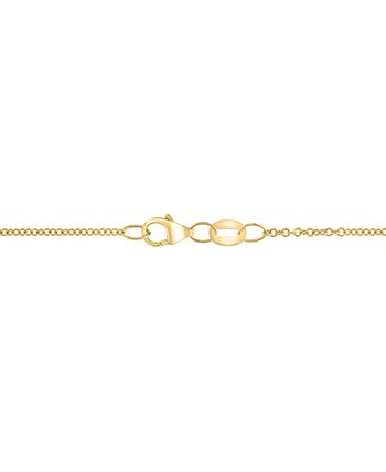 EFFY Collection - Emerald (1-1/6 ct. t.w.) & Diamond (1/4 ct. t.w.) Orbital Teardrop 18" Pendant Necklace in 14k Gold