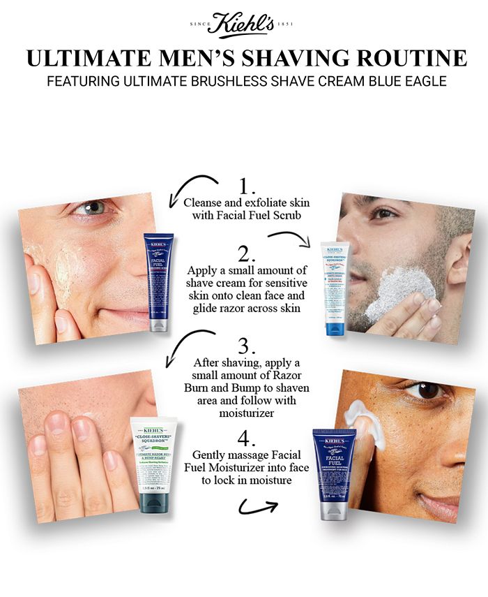 Kiehl's Since 1851 Ultimate Brushless Shave Cream Blue Eagle, 5oz