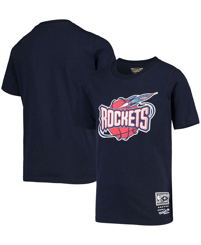 Mitchell & Ness Big Boys Navy Houston Rockets Hardwood Classics Tshirt Macy's