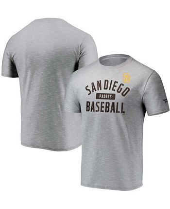 Lids San Diego Padres Fanatics Branded Team Logo Space-Dye T-Shirt - Gray