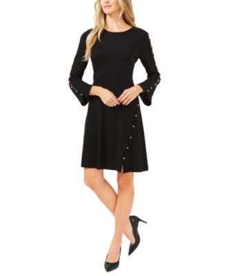 sweater dress with pearls