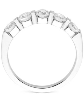 Diamond Five Stone Band (1-1/2 ct. t.w.) in 14k White or Yellow Gold