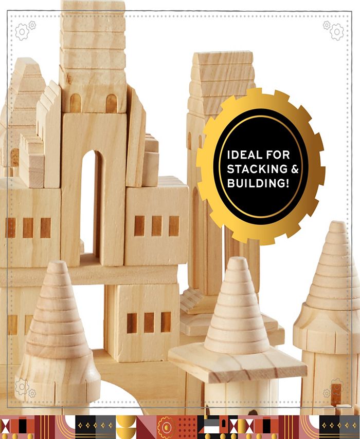 FAO Schwarz Wooden Castle Building Blocks Set, 150 Piece Macy's