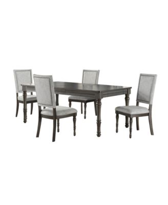 Furniture - Linett 5-Pc Dining ( Table + 4  Upholstered Side Chairs)