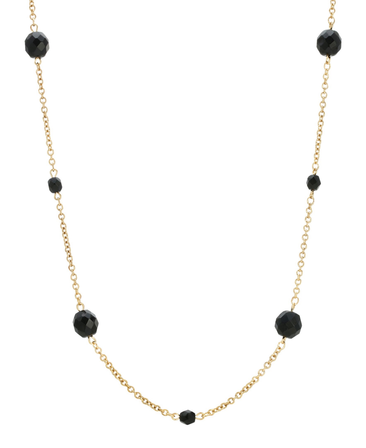 2028 Beaded Necklace In Black