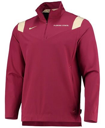 Nike - Men's Garnet Florida State Seminoles 2021 Team Coach Quarter-Zip Jacket